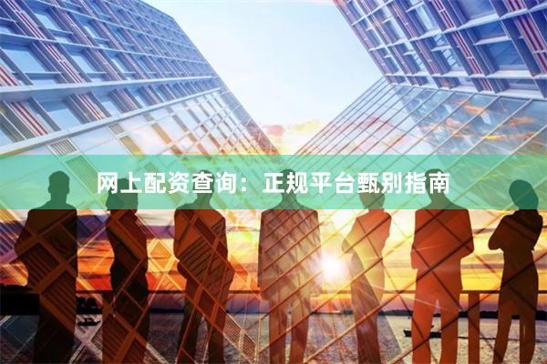 网上配资查询：正规平台甄别指南